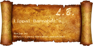 Lippai Barnabás névjegykártya